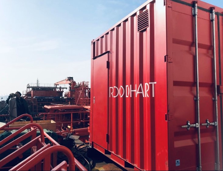 Ballast water treatment systeem in container